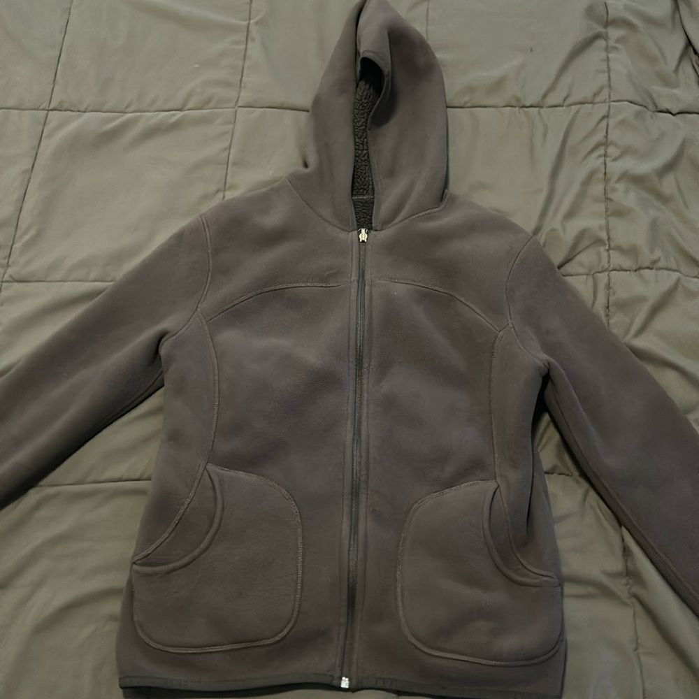 Grey zip up hoodie, size: men’s small